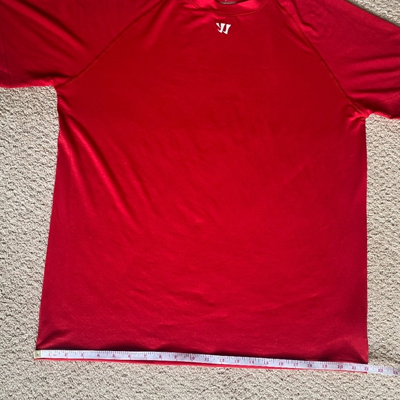 Warrior Tech Tee short sleeve performance shirt red Large - Picture 8 of 14